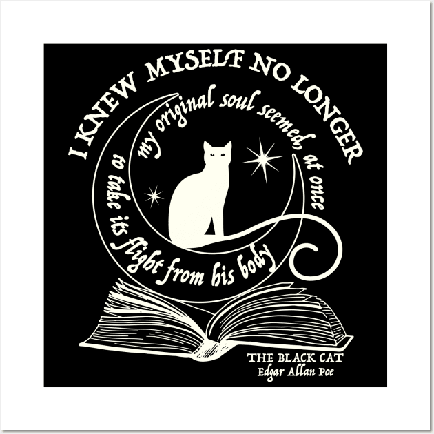 Poe's cat design in ivory Wall Art by PoeticTheory